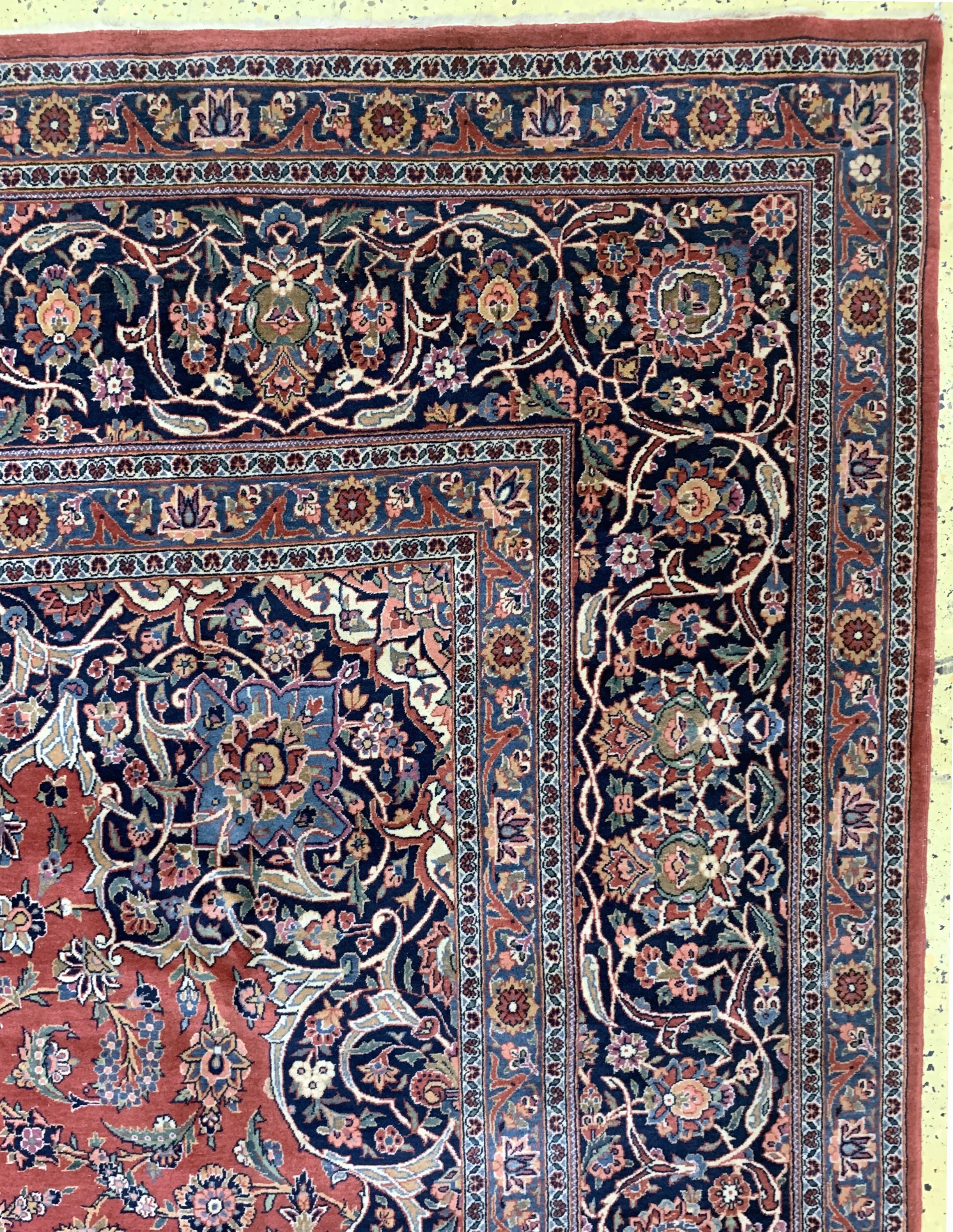 Detail f: Keschan Kork , Persien, , Korkwolle auf Baumwolle, ca. 430 x 320 cm, EHZ: 2