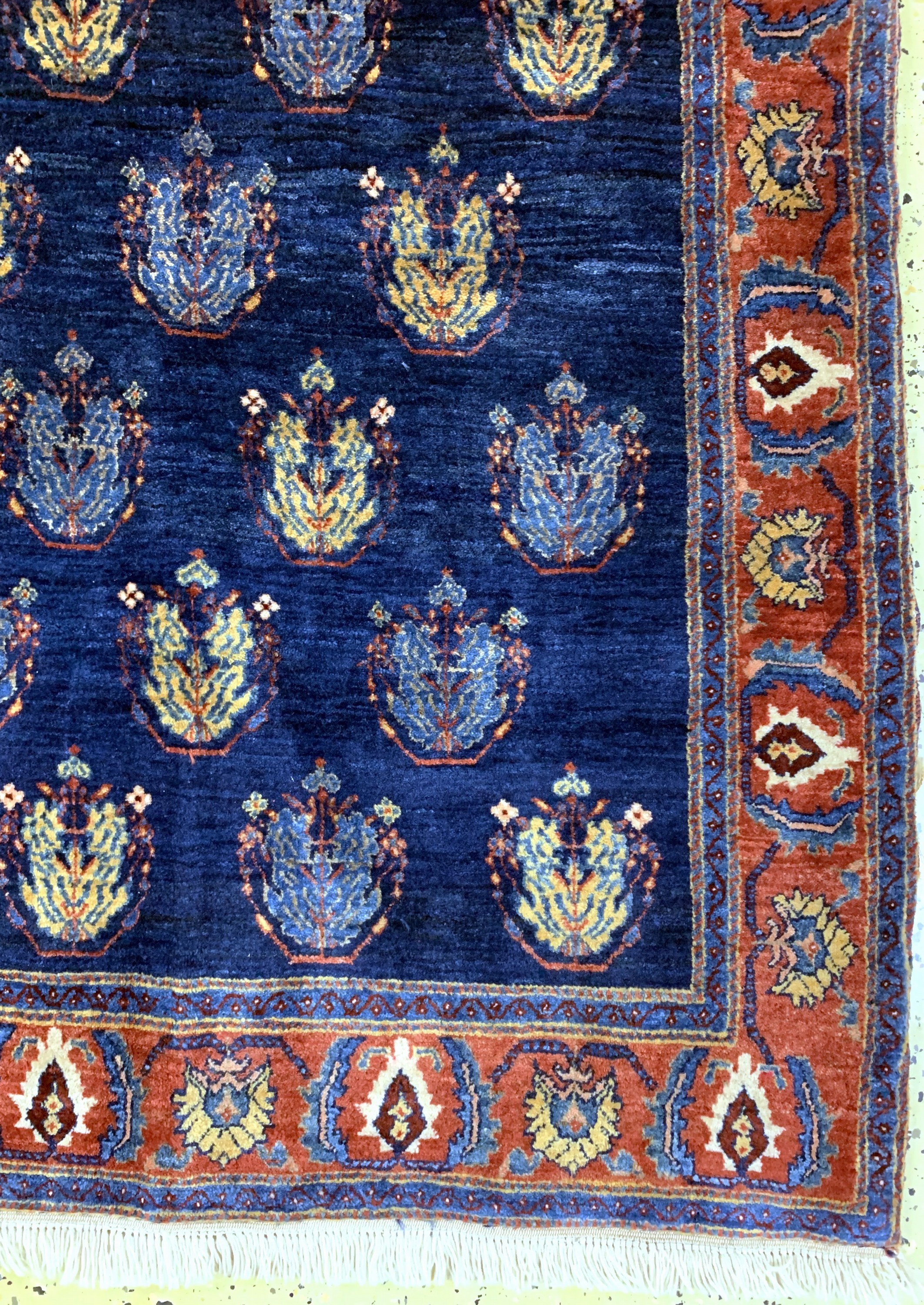 Detail a: Ghaschgai"Kaschkuli"fein, Persien, Ende 20.Jhd, Wolle auf Wolle, ca. 190 x 203 cm, Mottenfraß, EHZ: 2