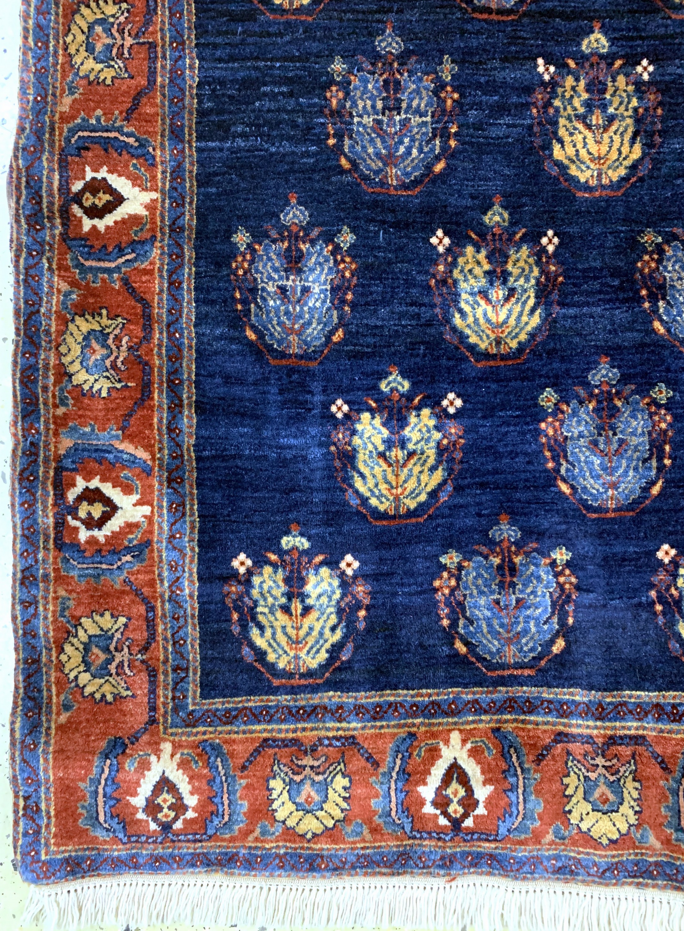 Detail b: Ghaschgai"Kaschkuli"fein, Persien, Ende 20.Jhd, Wolle auf Wolle, ca. 190 x 203 cm, Mottenfraß, EHZ: 2