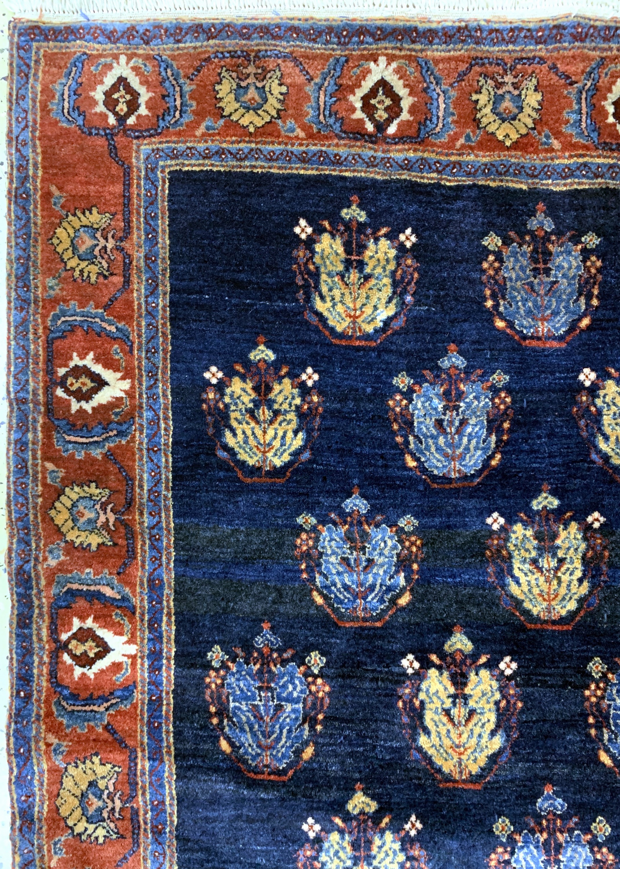 Detail d: Ghaschgai"Kaschkuli"fein, Persien, Ende 20.Jhd, Wolle auf Wolle, ca. 190 x 203 cm, Mottenfraß, EHZ: 2