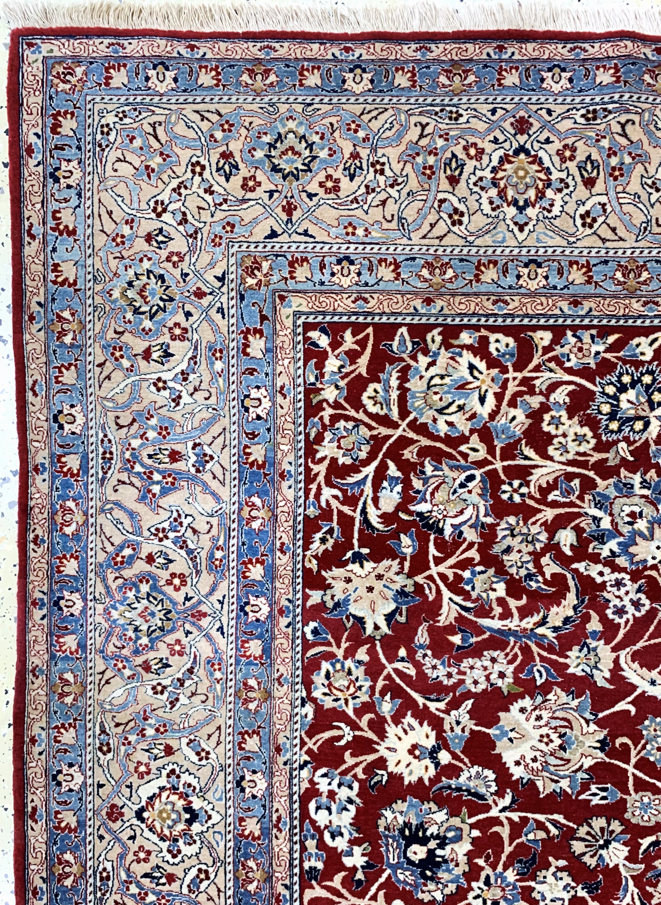 Detail d: Nain"Tudeschk"fein antik, Persien, um 1900,Korkwolle, ca. 225 x 150 cm, ca. 1,0 Mio. Kn/qm, EHZ: 2