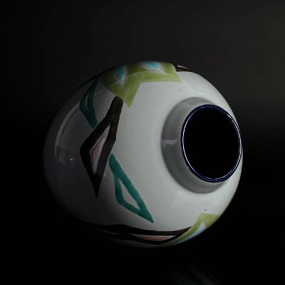26922970d - Bodenvase, Royal Copenhagen, Entw. Helge Jensen, 1950/60er-Jahre, vielfarbiger ...