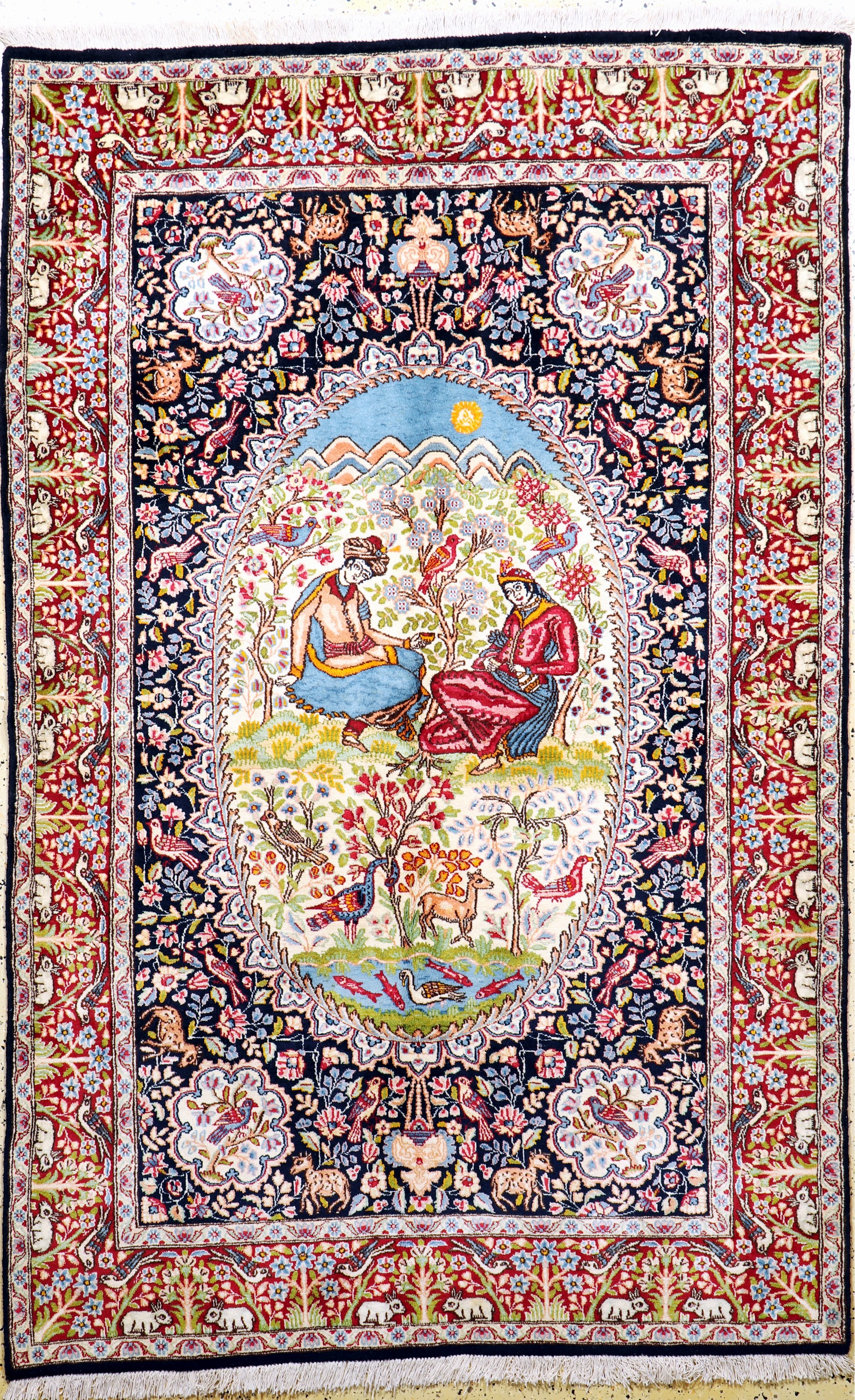 Kerman, Persien, Mitte 20.Jhd., Wolle auf Baumwolle, ca. 230 x 148 cm, EHZ: 2