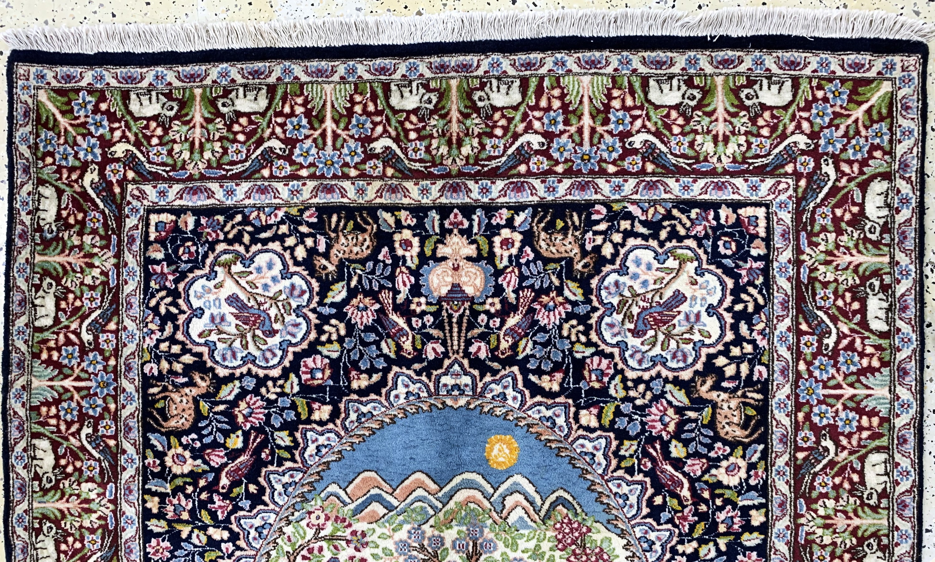 Detail a: Kerman, Persien, Mitte 20.Jhd., Wolle auf Baumwolle, ca. 230 x 148 cm, EHZ: 2