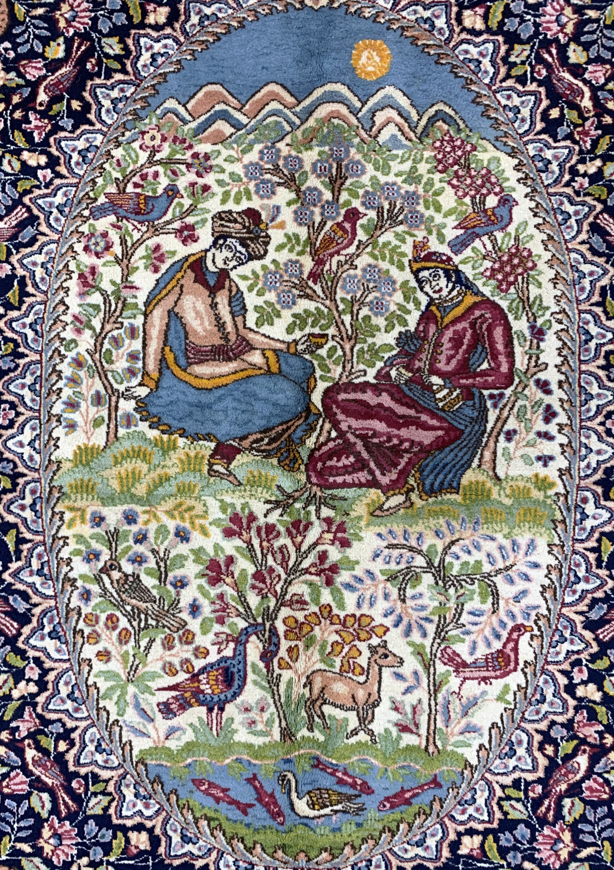 Detail b: Kerman, Persien, Mitte 20.Jhd., Wolle auf Baumwolle, ca. 230 x 148 cm, EHZ: 2