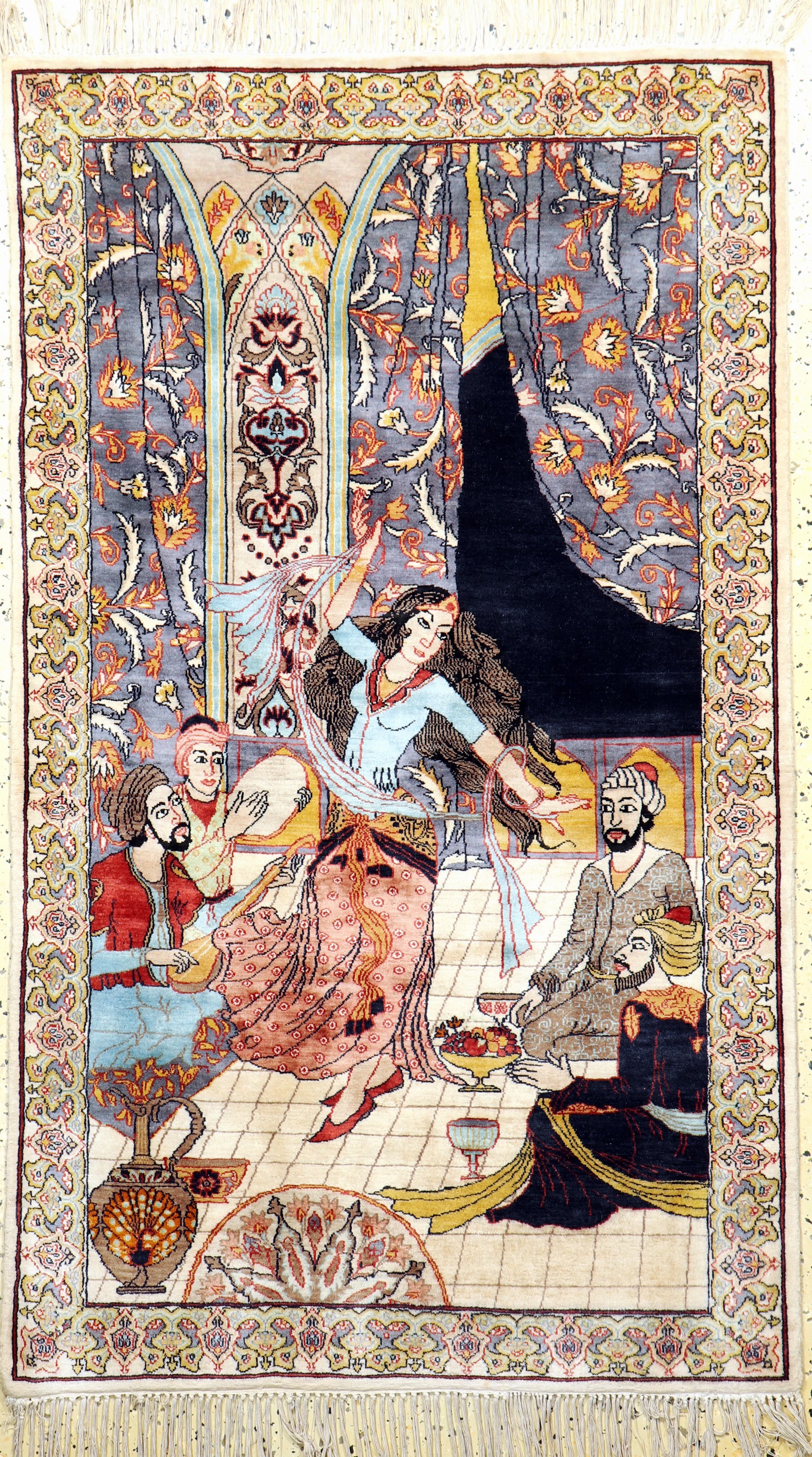 Lahor, Pakistan, Mitte 20.Jhd., Wolle auf Baumwolle, ca. 155 x 91 cm, EHZ: 2