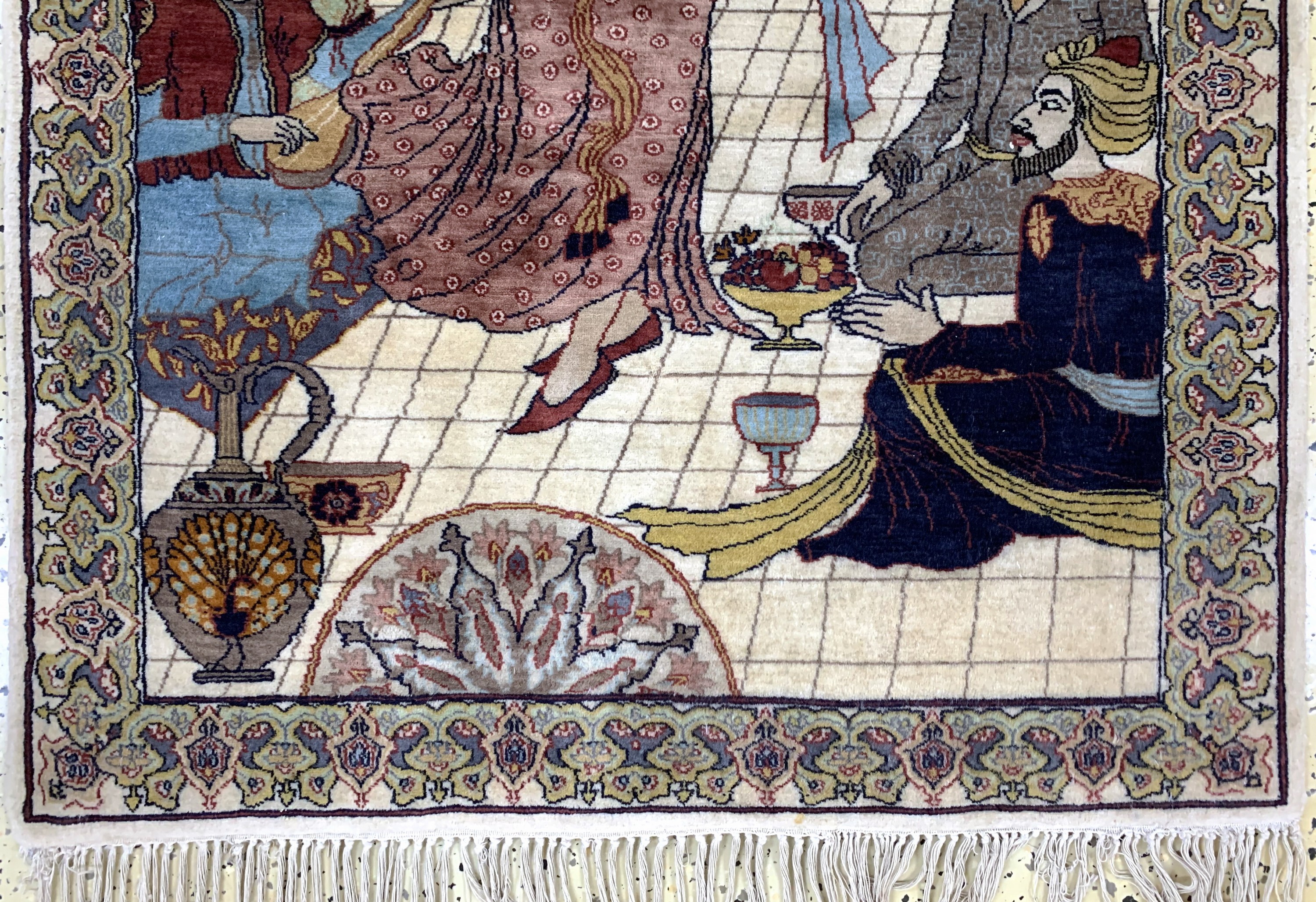 Detail c: Lahor, Pakistan, Mitte 20.Jhd., Wolle auf Baumwolle, ca. 155 x 91 cm, EHZ: 2