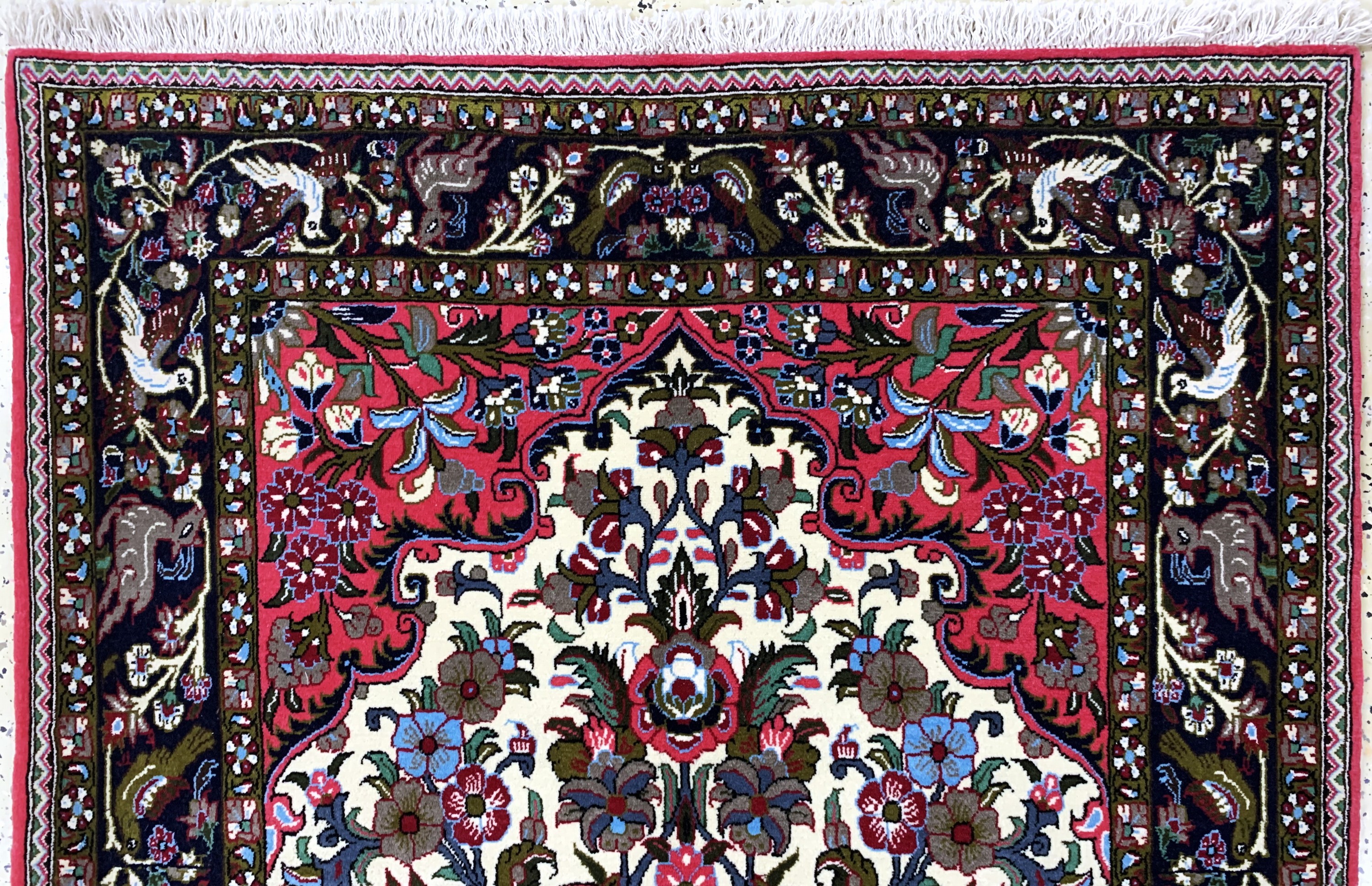 Detail a: Ghom kork, Persien, Ende 20.Jhd, Korkwolle,ca. 160 x 107 cm, EHZ: 2
