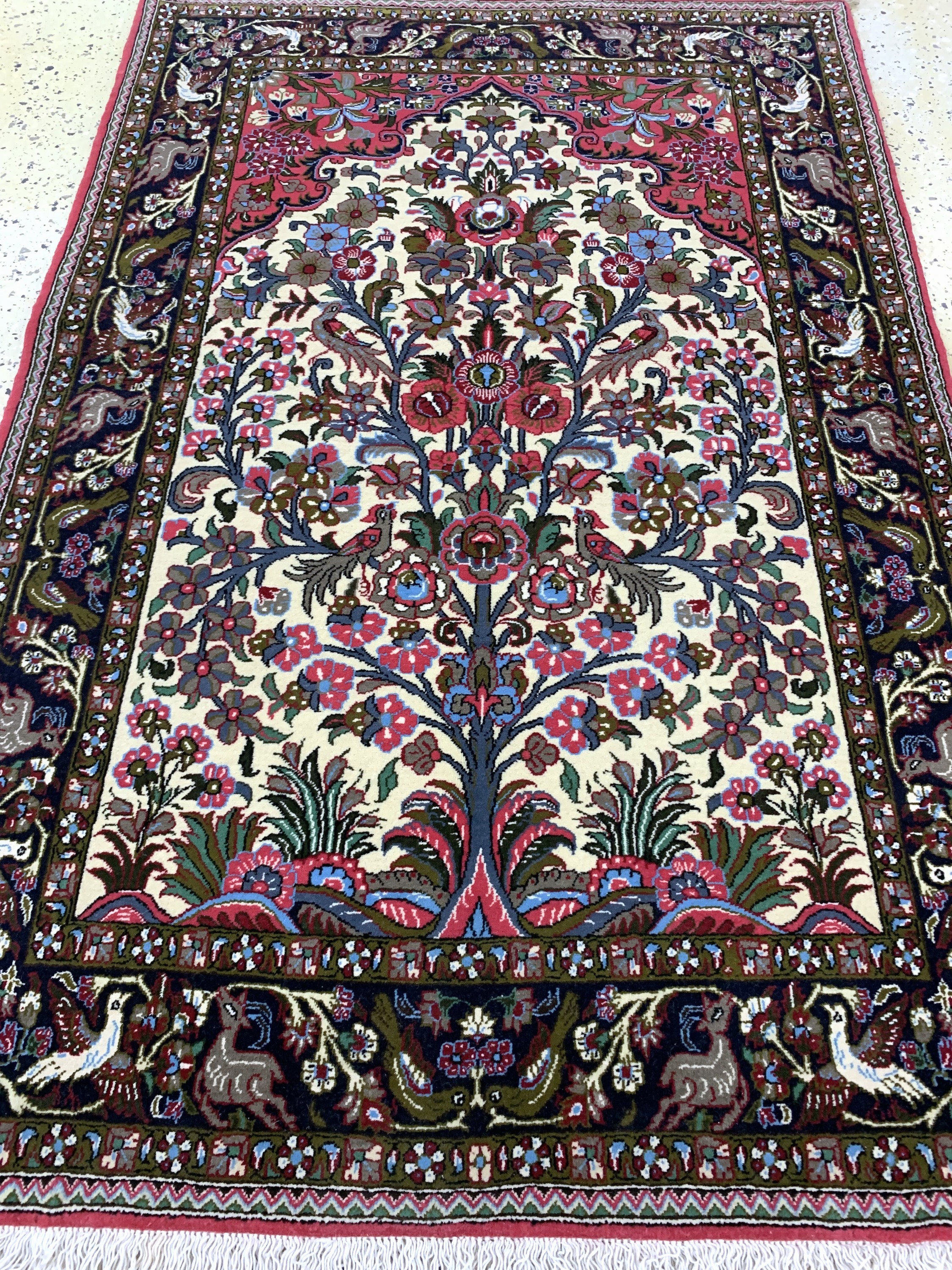 Detail d: Ghom kork, Persien, Ende 20.Jhd, Korkwolle,ca. 160 x 107 cm, EHZ: 2