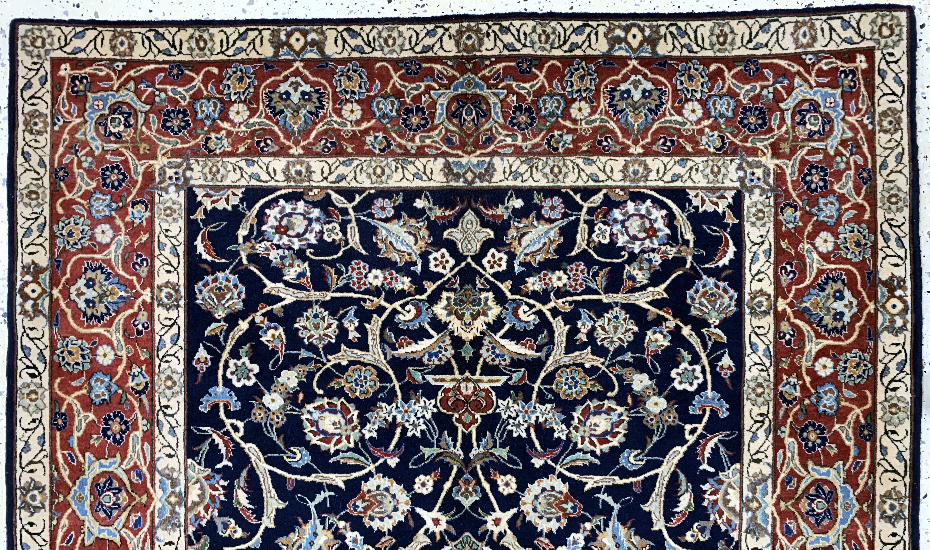 Detail a: Keschan alt, Persien, Mitte 20.Jhd., Wolle auf Baumwolle, ca. 214 x 138 cm, EHZ: 2