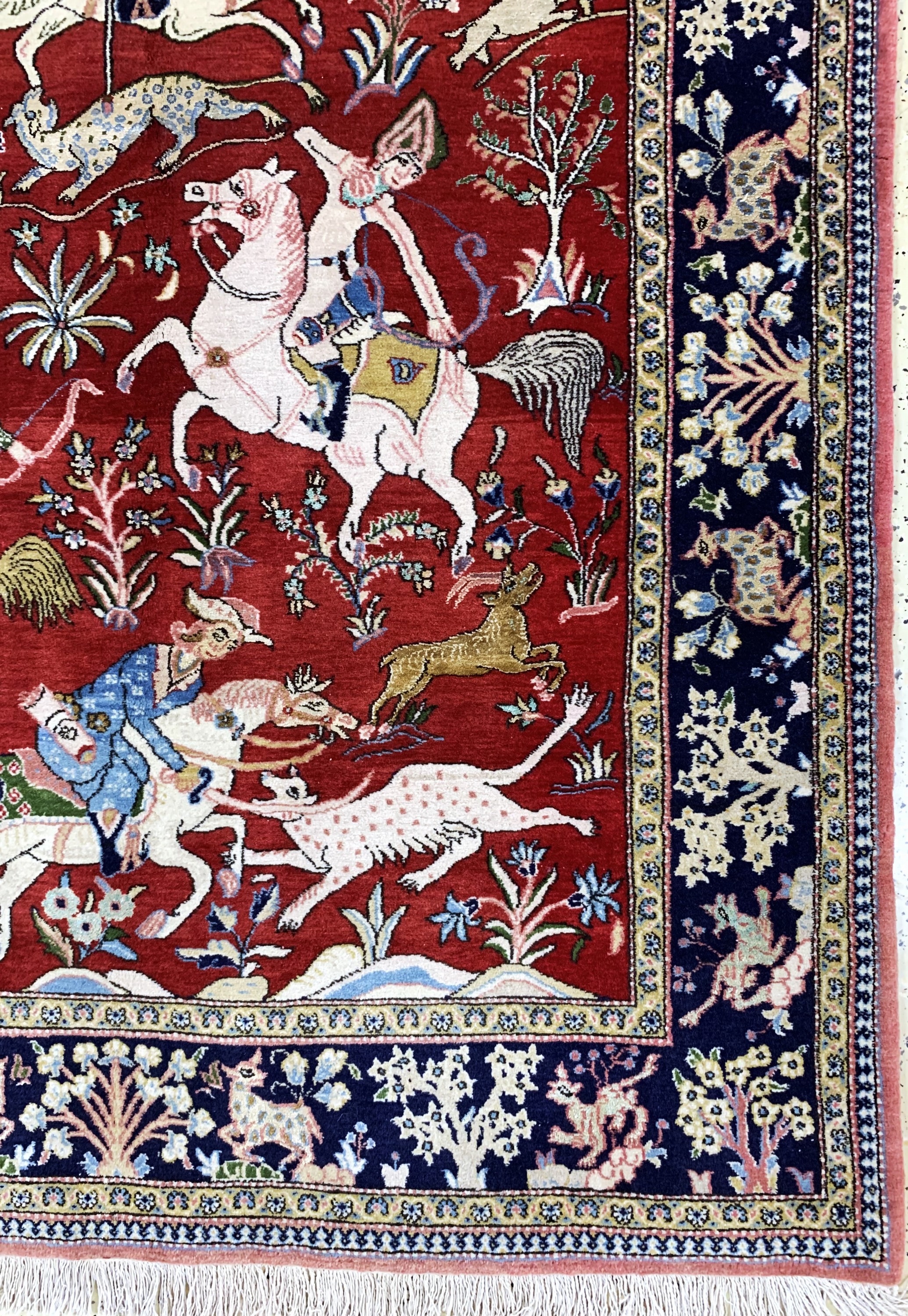 Detail b: Ghom kork, Persien, Mitte 20.Jhd., Korkwolle mit Seide, ca. 210 x 137 cm, EHZ: 2
