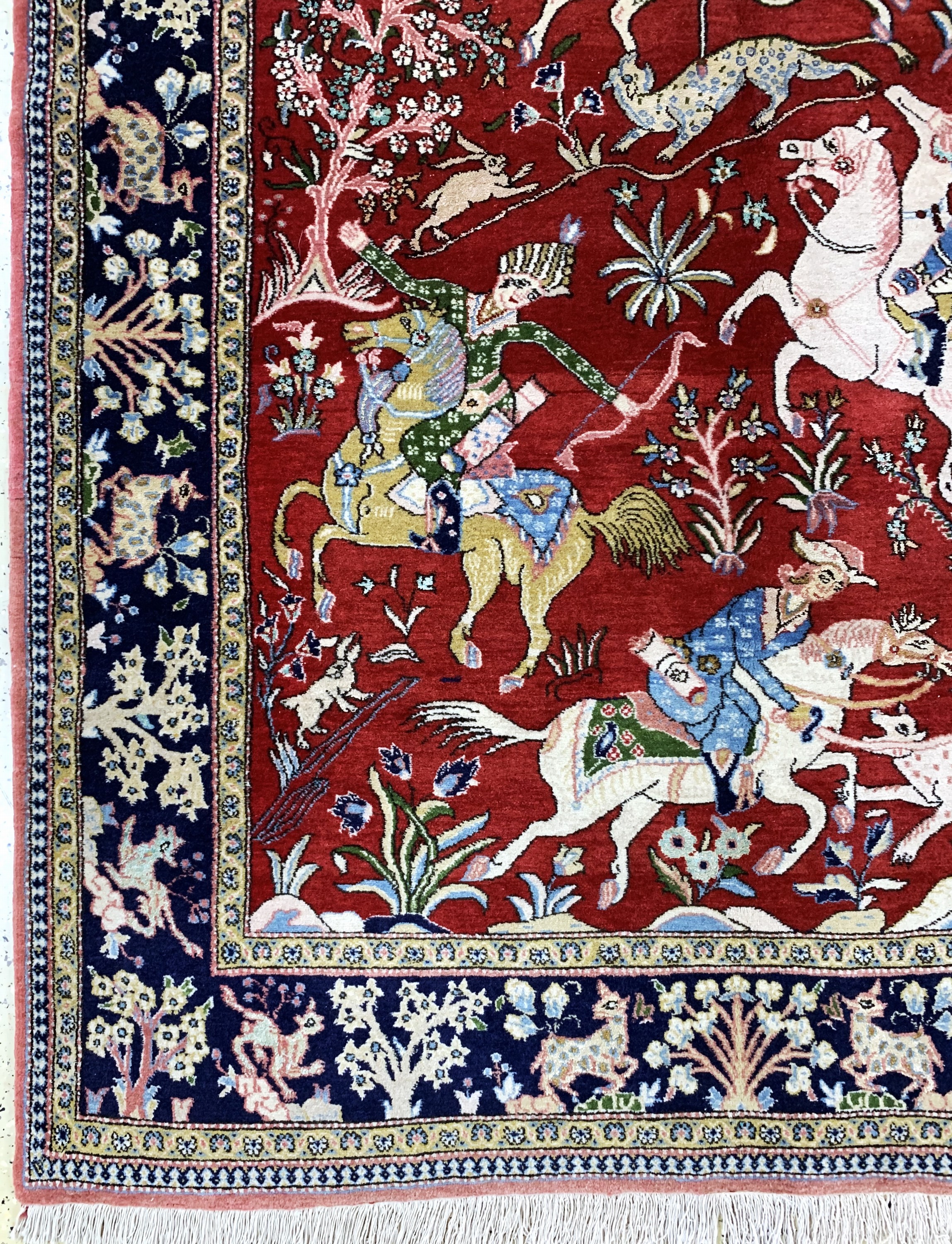 Detail c: Ghom kork, Persien, Mitte 20.Jhd., Korkwolle mit Seide, ca. 210 x 137 cm, EHZ: 2