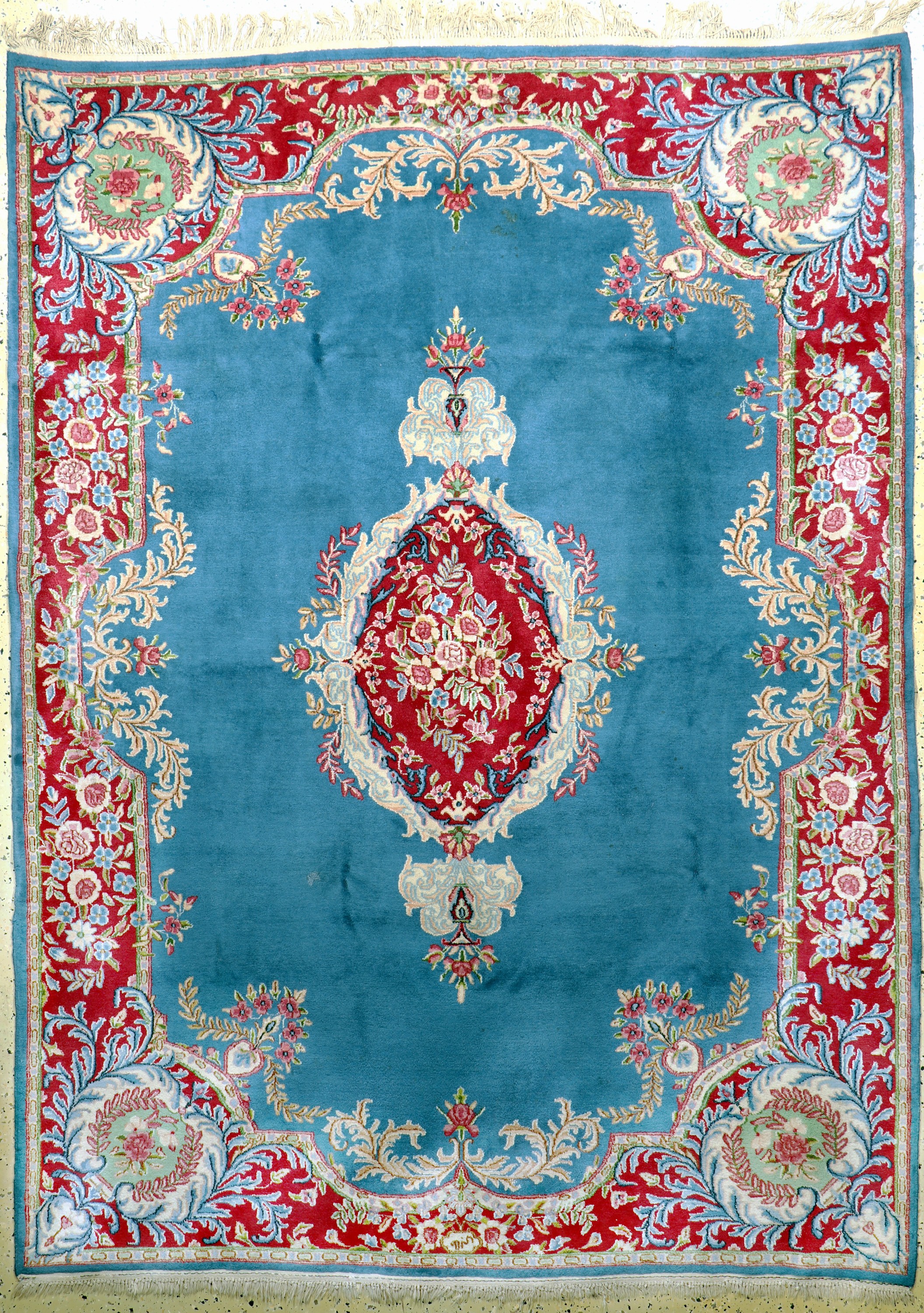 Kerman sign.Talebi, Persien, Mitte 20.Jhd.,Wolle auf Baumwolle, ca. 260 x 195 cm, EHZ: 2,kleine Flecken