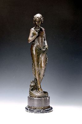 Image 26924258 - Nach Auguste Moreau (1834-1917), Paris, Mitte 20.Jh., Bronzeskulptur, Allegorie auf den ...