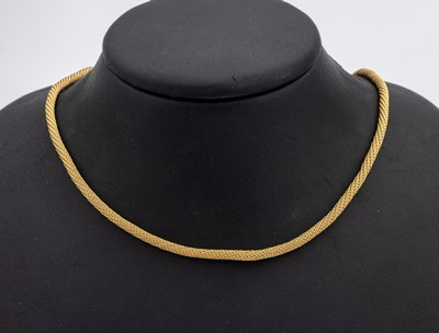 Image 14 kt Gold Collier, GG 585/000, L. ca. 45 cm, Karabinerschließe, ca. 12.4 g, l. ...