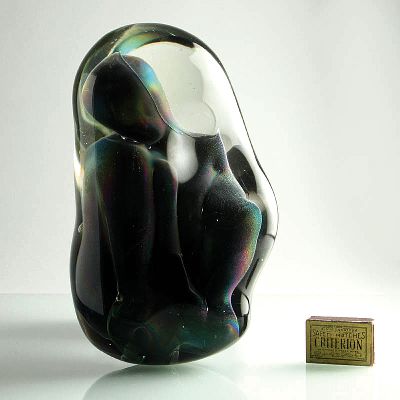 26924317a - Abstrakte Glasskulptur, Ermanno Nason bei Cenedese, Murano, , farbloses Glas, ...