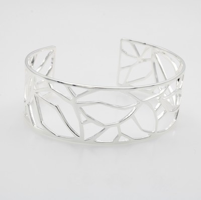 Image 26924426 - Armspange, 925er Silber, durchbrochen gearb., B. ca. 24 mm