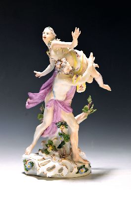 Image Porzellanfigur, Meissen, um 1755, Entwurf J.J. Kaendler, Raub der Proserpina, bunt ...