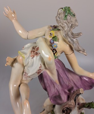 26924503h - Porzellanfigur, Meissen, um 1755, Entwurf J.J. Kaendler, Raub der Proserpina, bunt ...