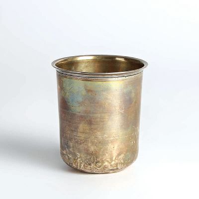 Image 26924596 - Faustbecher, Paris, 1819-1838, Silber, Meistermarke TT mit Ähre, verbeulter Stand, ...