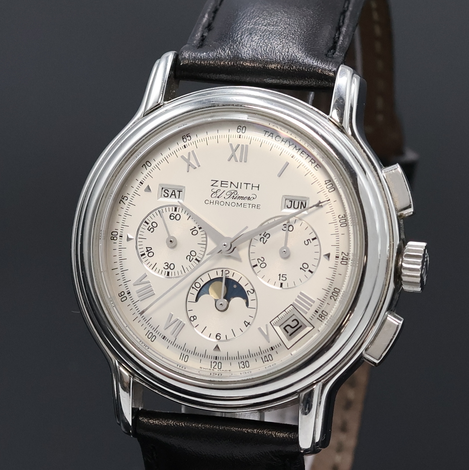 Detail a: ZENITH hochfeiner Schaltradchronograph in Chronometerqualität Serie Chronomaster Referenz 01.0240.410, Automatik, Schweiz um 2000, Edelstahlgeh. ...