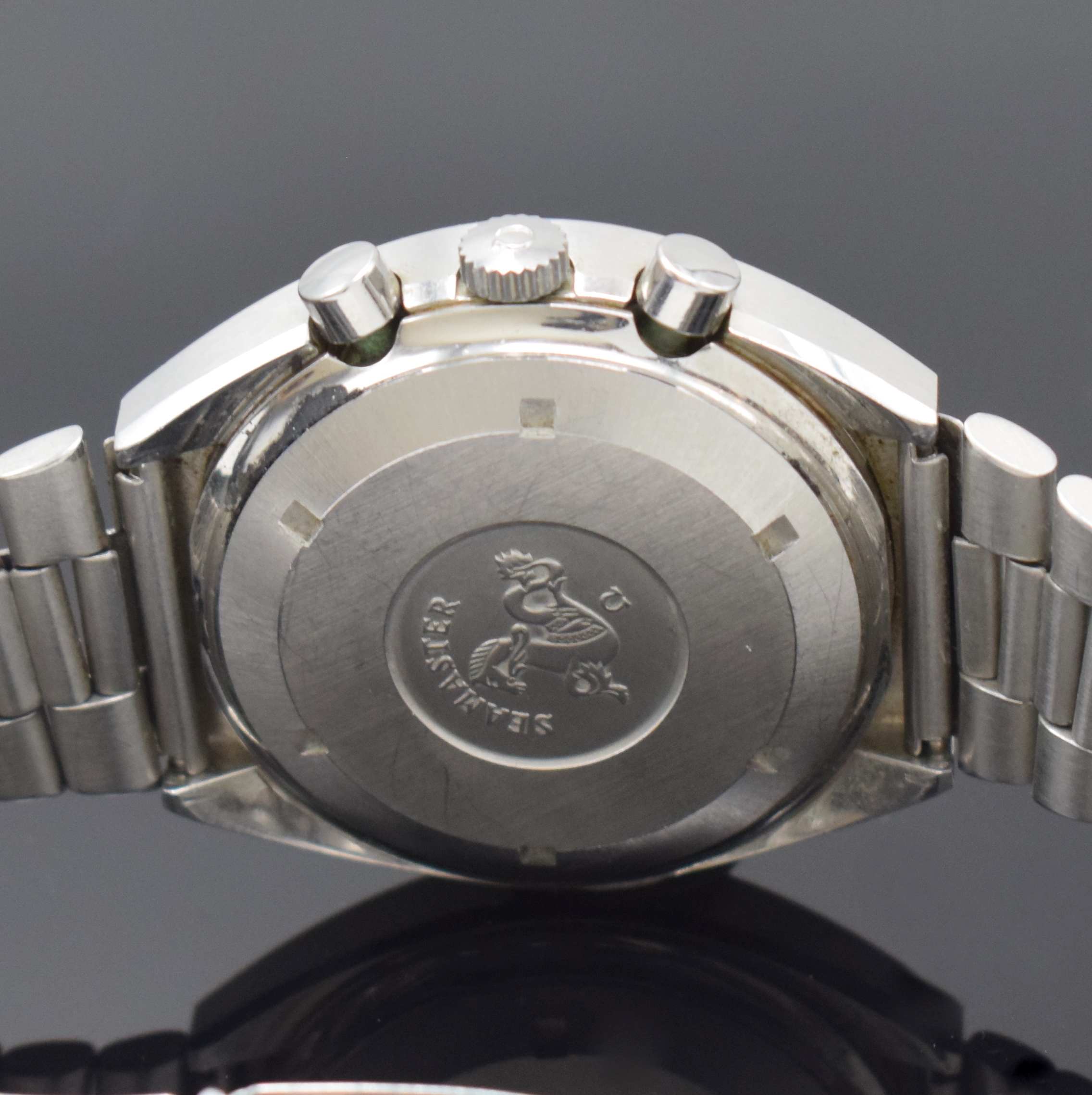 Detail c: OMEGA Speedmaster Automatic Armbandchronograph sogenannte Mark 4,5 Referenz 176.0012, Schweiz um 1985, verschr. Geh. inkl. orig. Gliederband m. ...