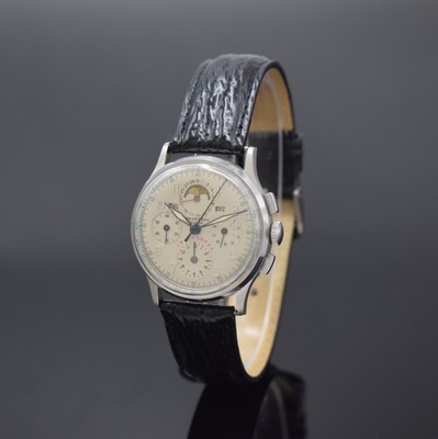 Image 26925063 - UNIVERSAL GENEVE Tri-Compax Herrenarmbanduhr in Stahl mit Schaltradchronograph und ...