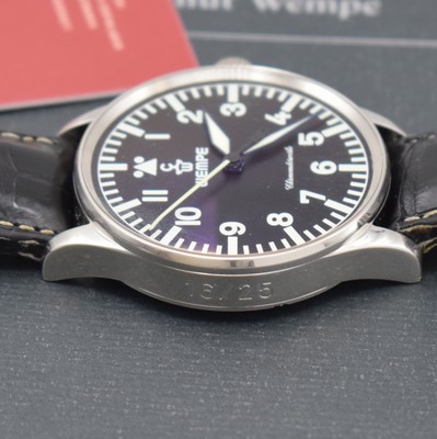 26925265e - WEMPE große und sehr seltene, auf 25 Stück limitierte Fliegeruhr aus Platin, ...