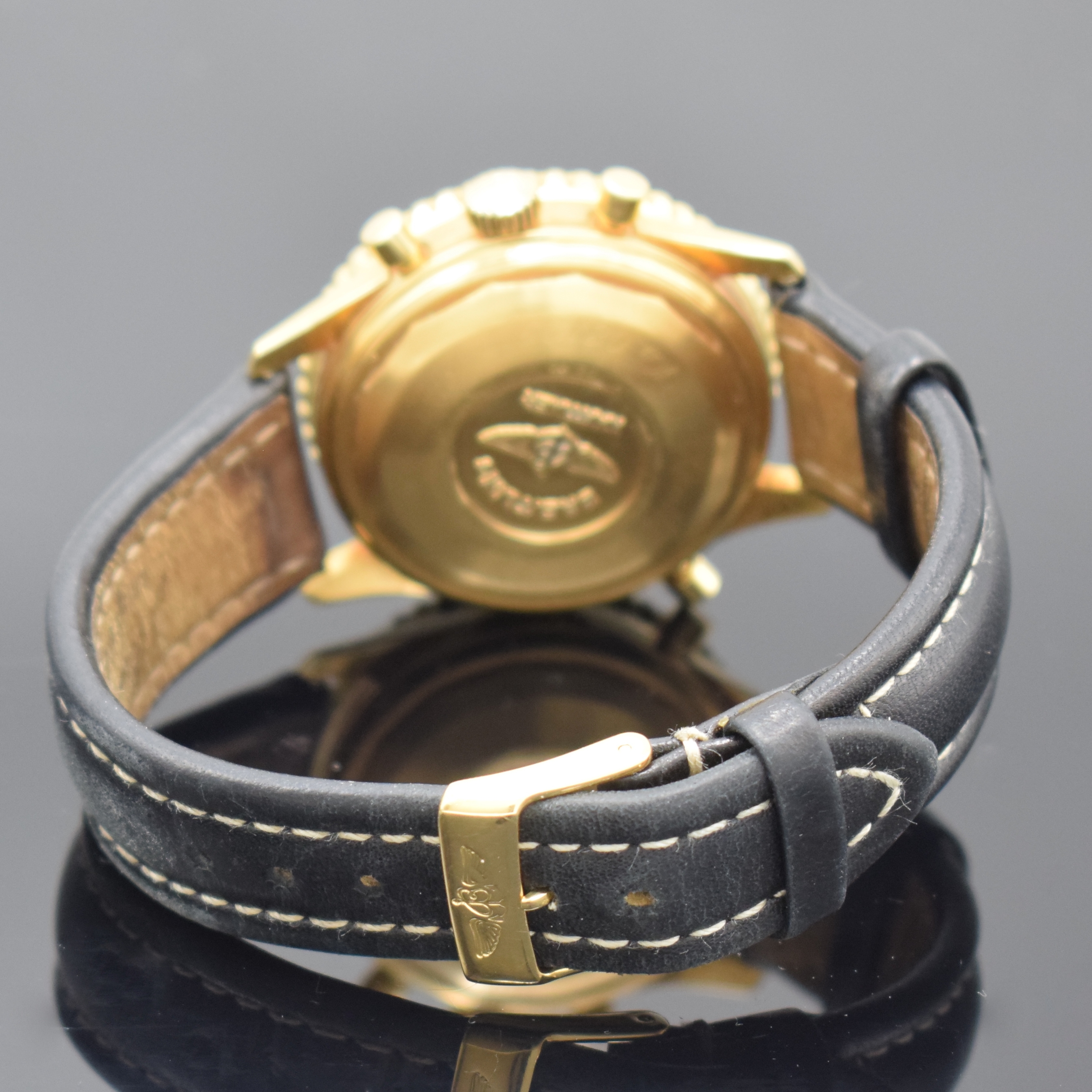 Detail b: BREITLING seltener, auf 25 Stück limitierter Schaltradchronograph Navitimer Rattrapante in GG 750/000 Referenz K34030, Automatik, Schweiz um 1990, ...