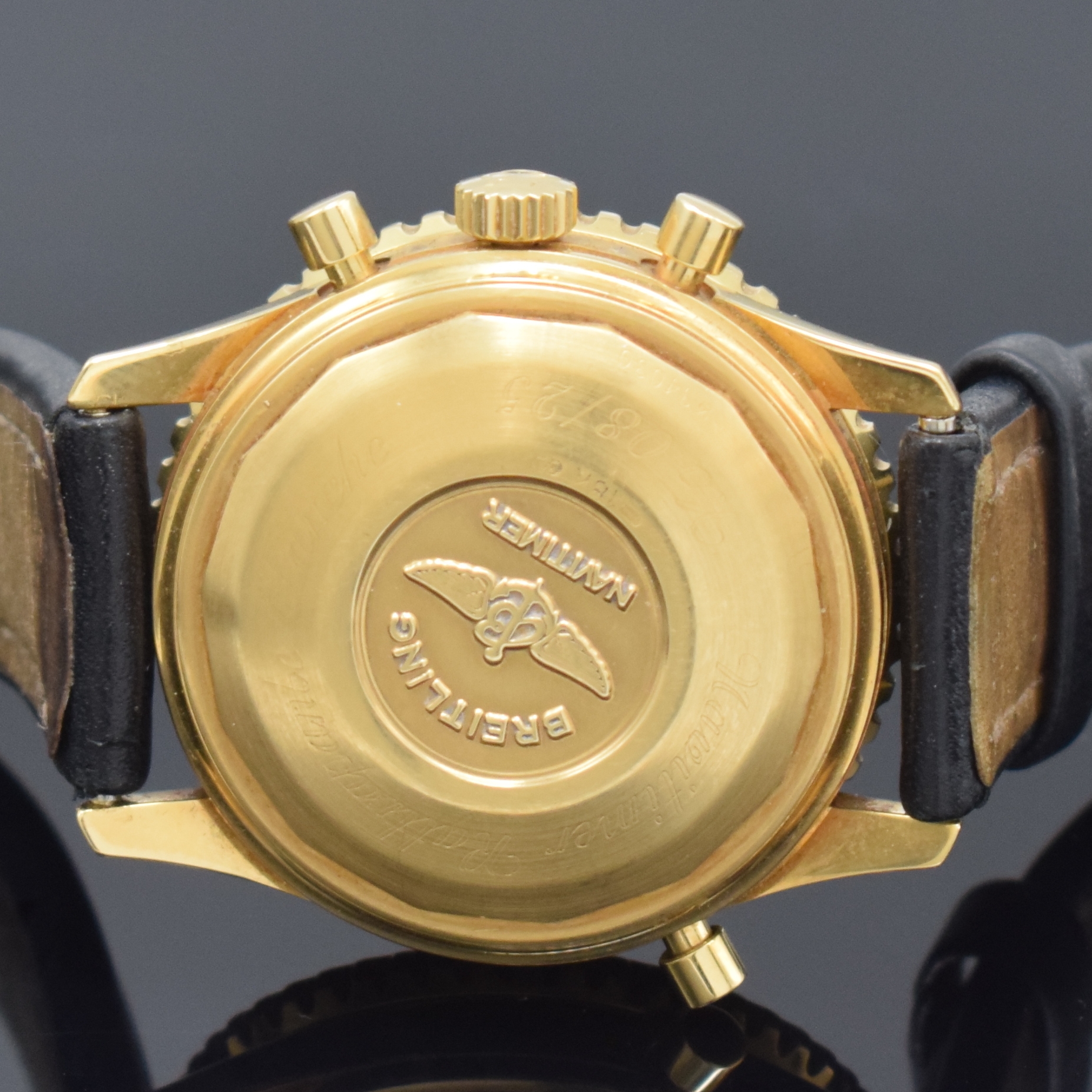 Detail d: BREITLING seltener, auf 25 Stück limitierter Schaltradchronograph Navitimer Rattrapante in GG 750/000 Referenz K34030, Automatik, Schweiz um 1990, ...