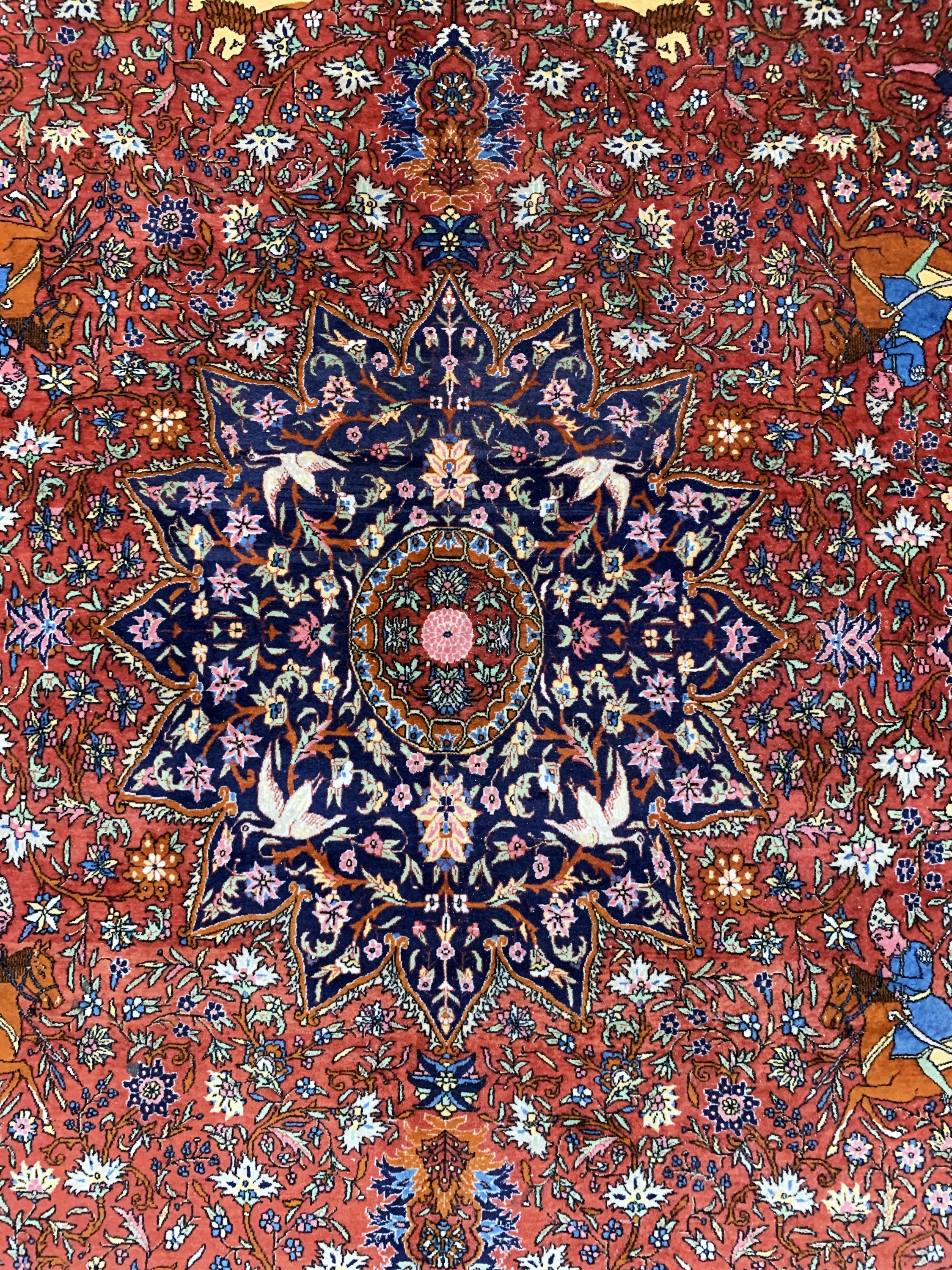 Detail c: Täbriz fein, Persien, Mitte 20.Jhd, Korkwolle auf Baumwolle, ca. 425 x 310 cm, EHZ: 1-2