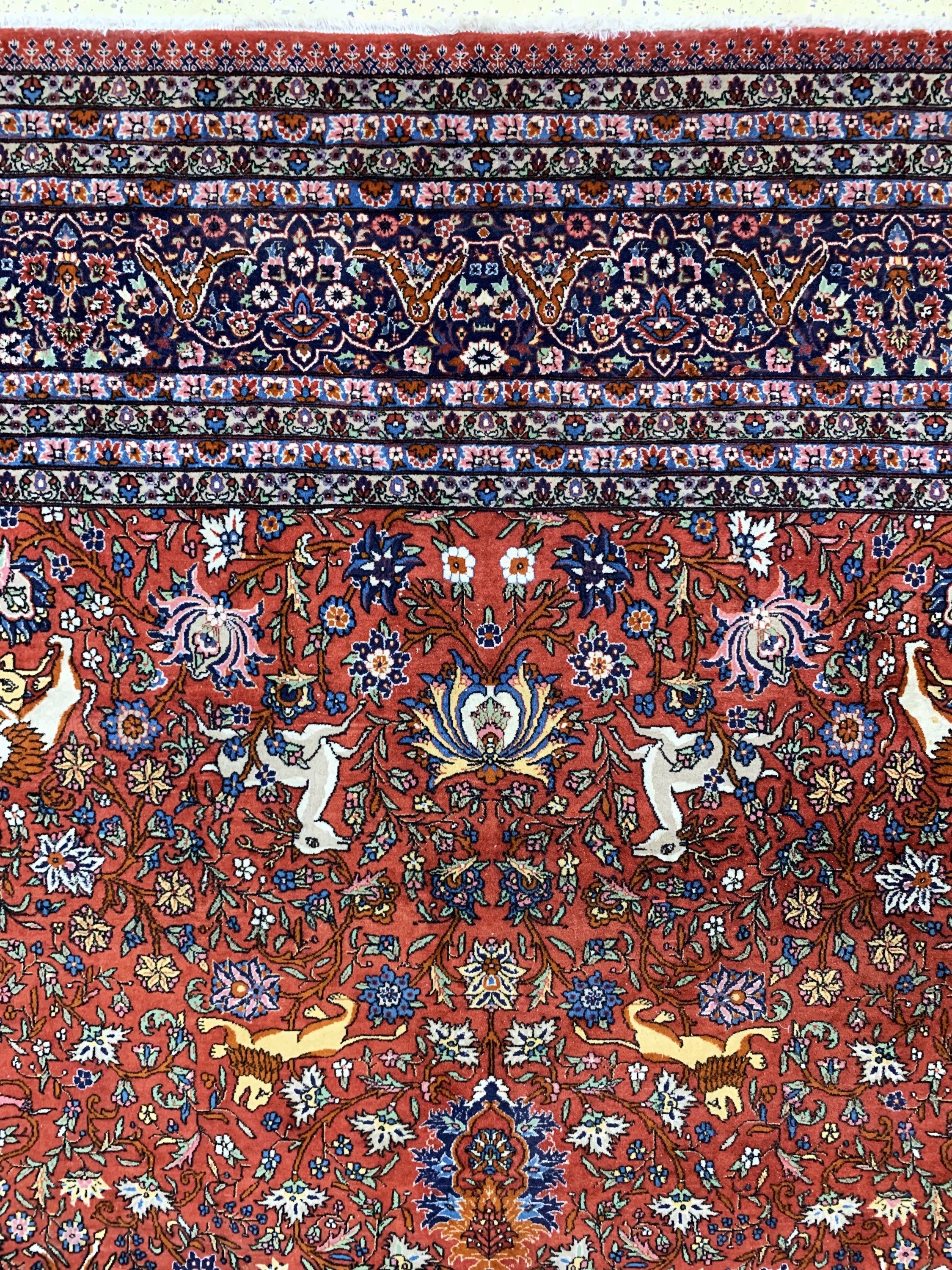 Detail f: Täbriz fein, Persien, Mitte 20.Jhd, Korkwolle auf Baumwolle, ca. 425 x 310 cm, EHZ: 1-2
