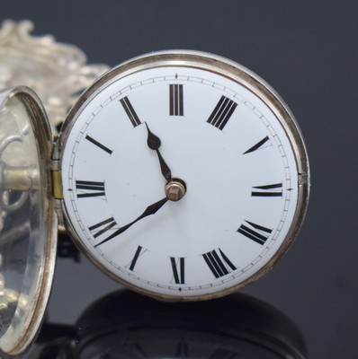 26926776c - HENRY BOURN Spindeltaschenuhr in Silber mit Chatelain, London lt. Hallmark 1812, grav. ...