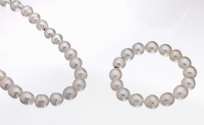Image 26927369 - Zuchtperl-Collier, 33 weiße unrunde Süßwasserzuchtperlen, D. ca. 10.1 ...