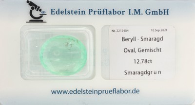 Image 26927743 - Loser Smaragd, 12.78 ct, ovalfacett., verschweißt, ohne Zertifikat ...