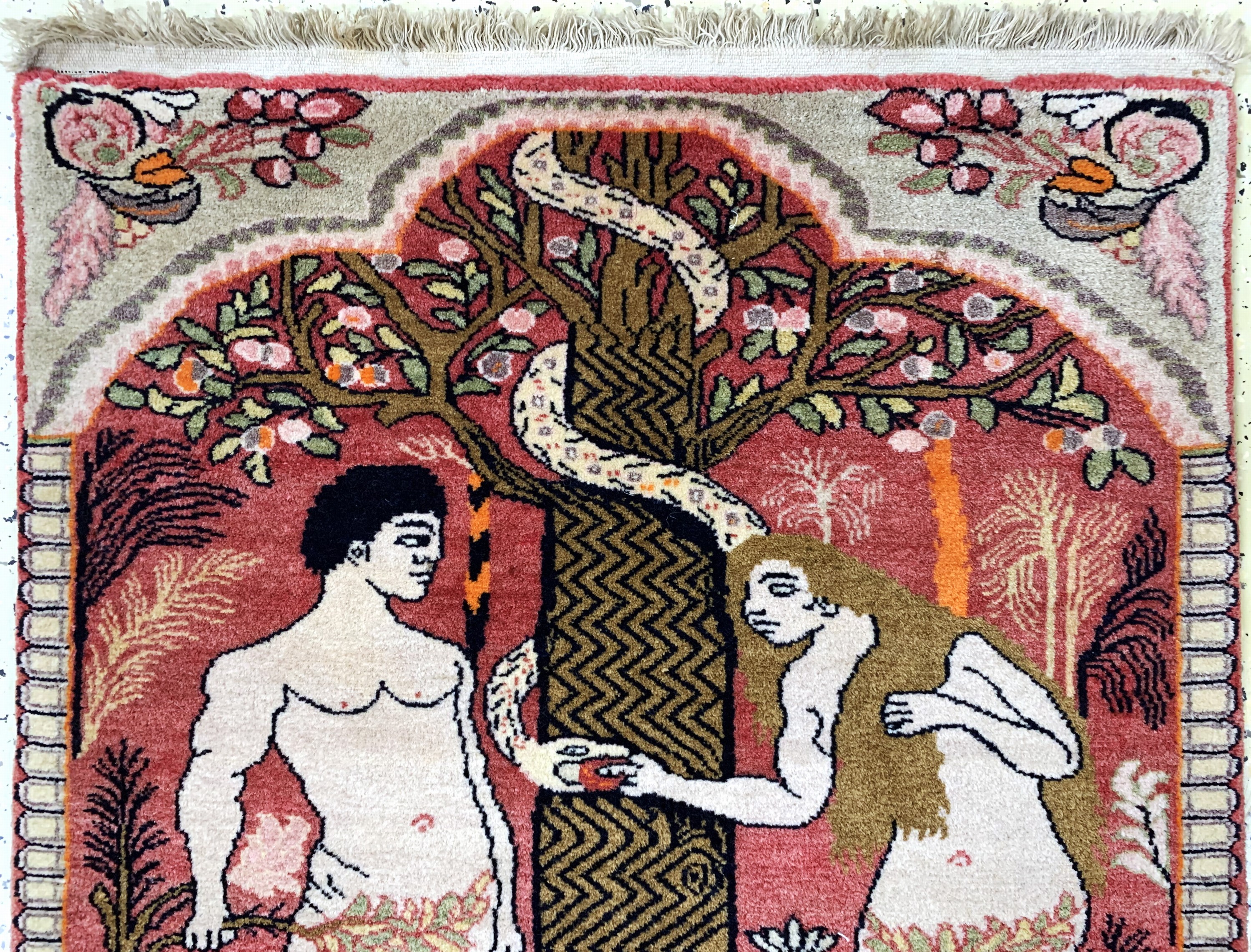 Detail a: Gholtogh alt, Persien, Mitte 20.Jhd, Wolle auf Baumwolle, ca. 115 x 72 cm, EHZ: 2