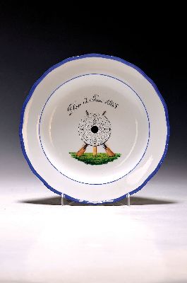 Image 26927856 - Schützenvereins-Teller, Meissen, Knaufzeit, um 1868, Porzellan, blauer Faden, ...