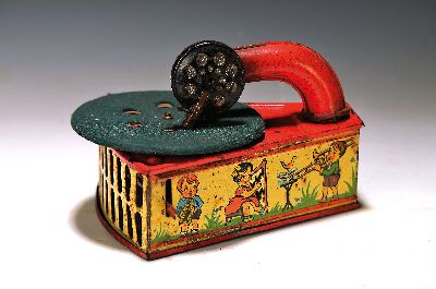 Image 26927876 - Seltenes Spielzeug-Grammophon, Leonhard Müller Nürnberg, um 1925, ...