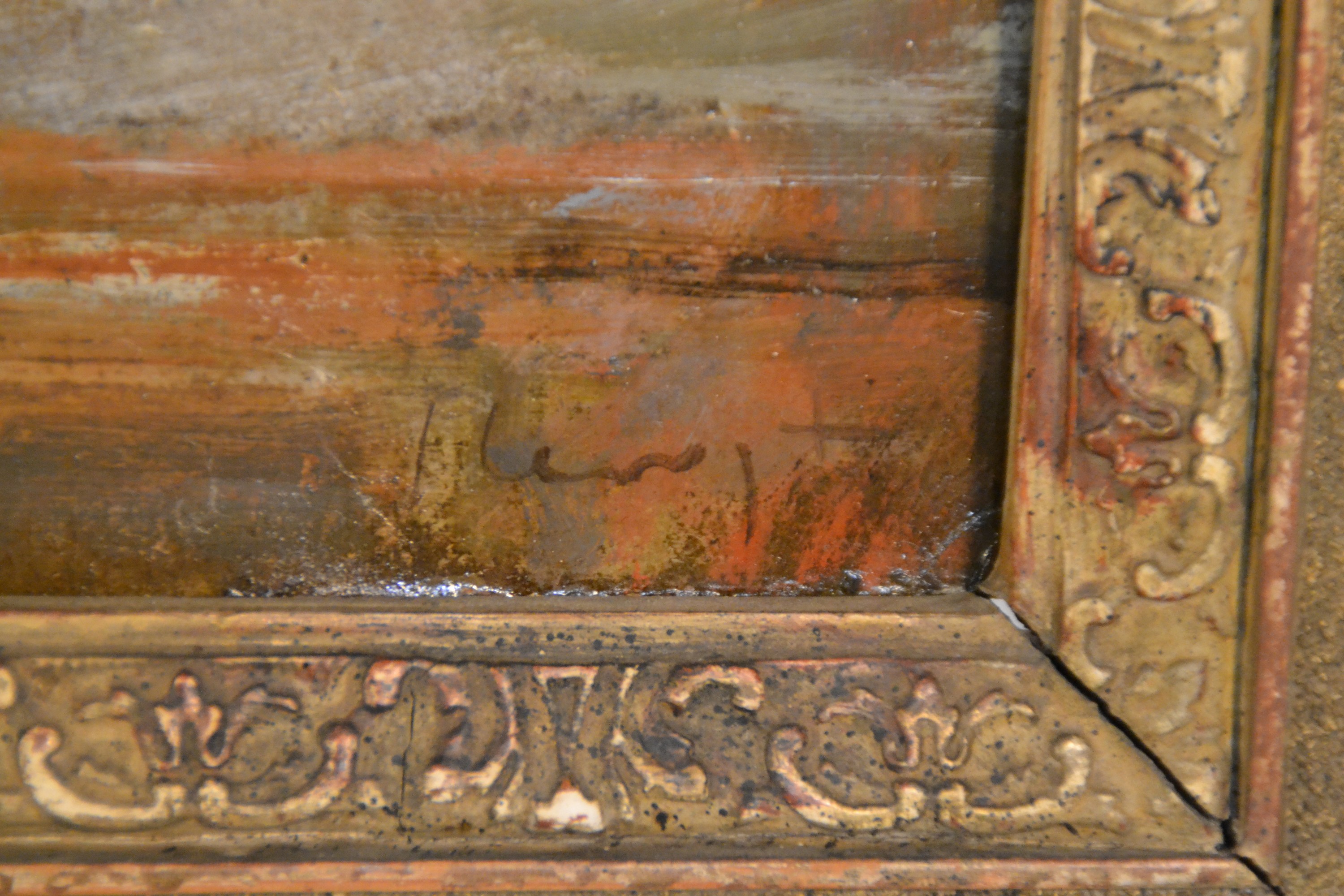 Detail a: Max Slevogt, 1869 Landshut-1932 Leinsweiler, "Baumwipfel bei Neukastel", 1930/31, Öl/ Hartfaserplatte, rechts unten signiert, 38x54,5 cm, ...