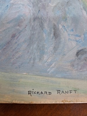 26928710a - Richard Ranft, 1862 Genf-1931 Chantilly, Junge Frau in weißem Kleid in einem ...
