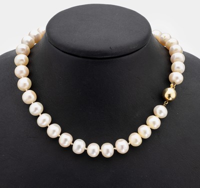 Image Zuchtperl-Collier mit 14 kt Gold Schließe, GG 585/000, ...