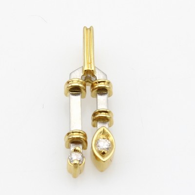 Image 26928731 - Anhänger mit Brillanten, Platin u. GG 750/ 000, Diam. ca. 0.05 feines ...