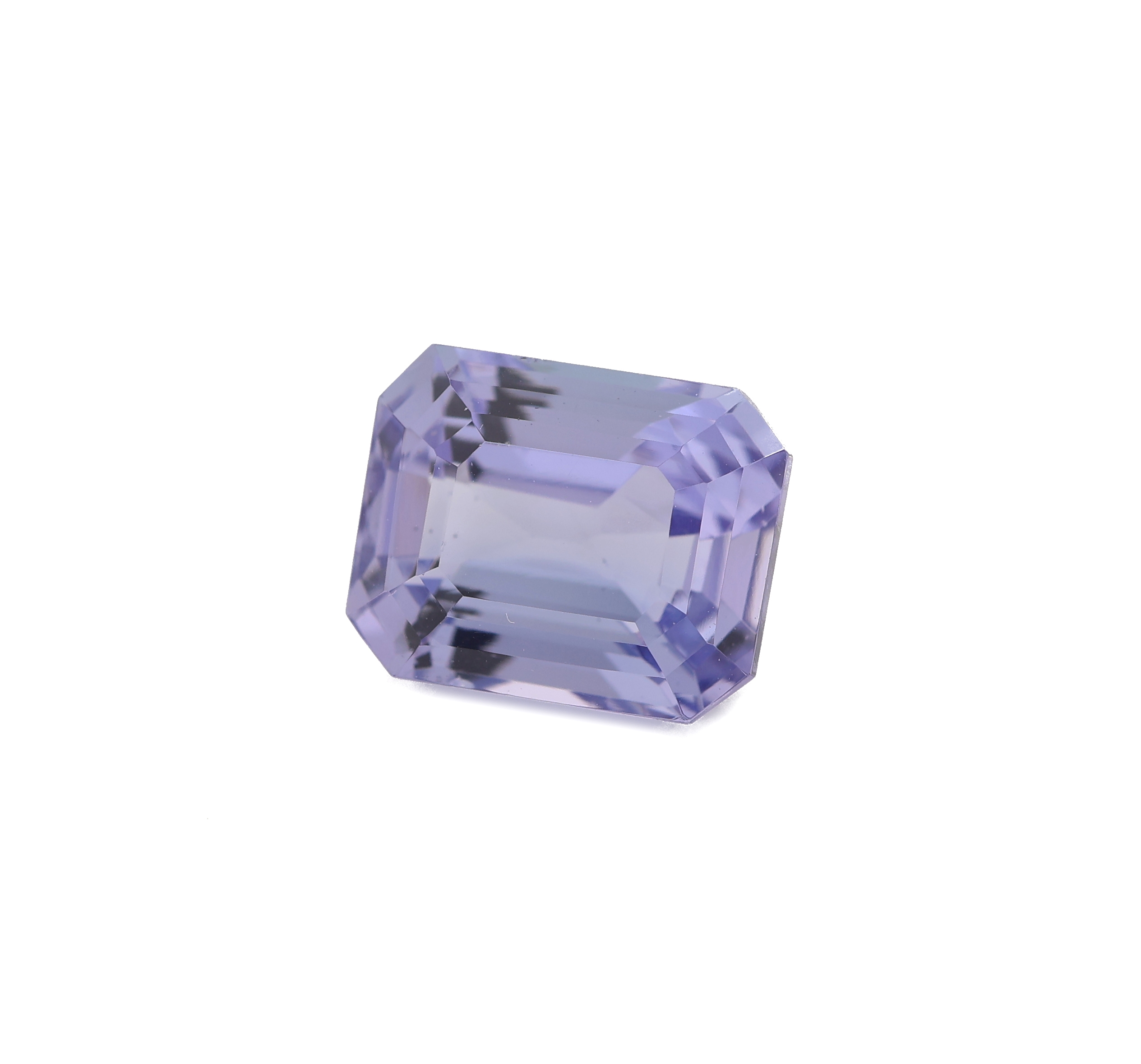 Detail a: Loser Tansanit, ca. 5.10 ct, oktogonaler Treppenschliff, ca. 9.9 x 8.1 x 6.3 mm