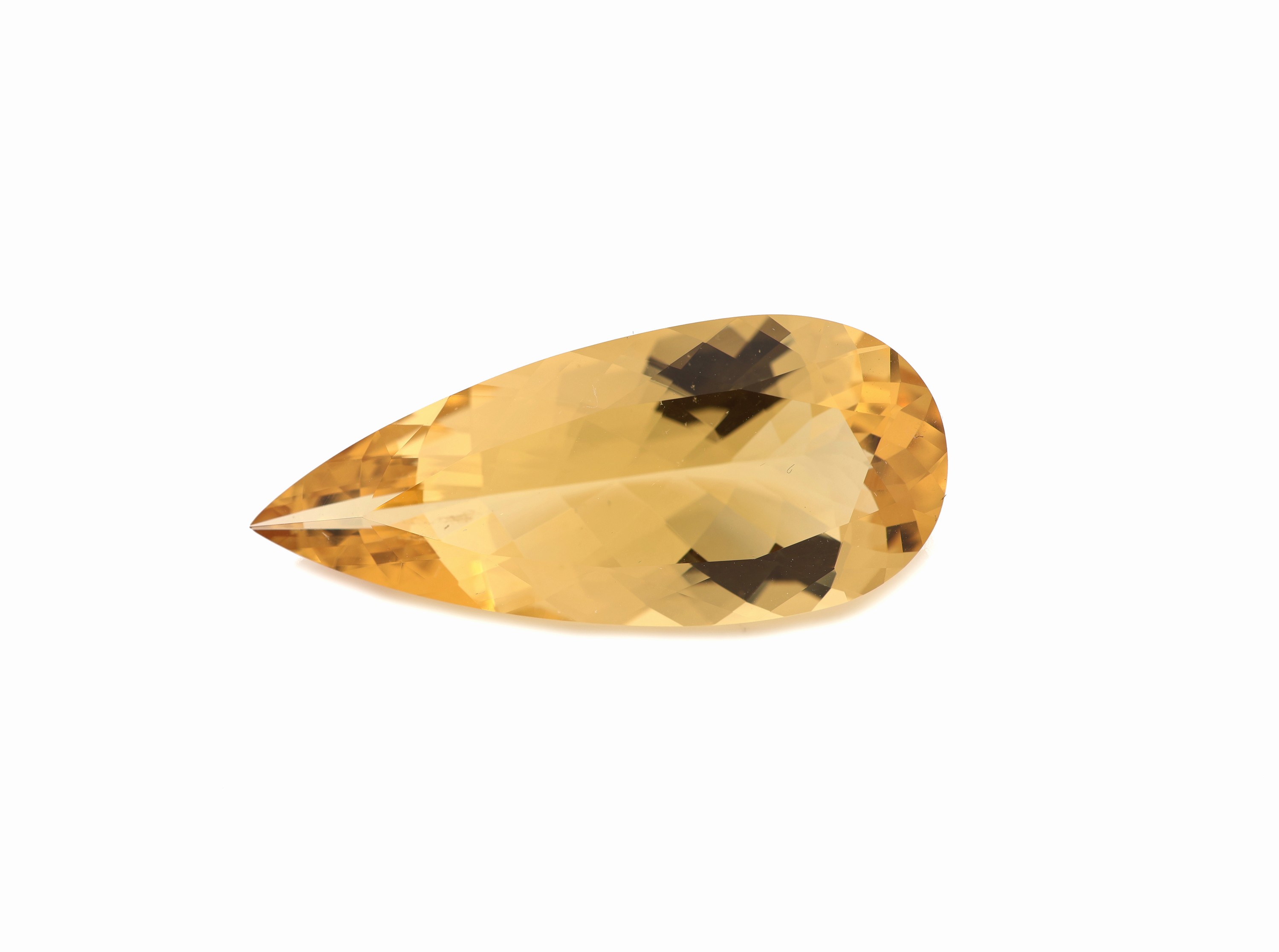 Loser Heliodor, ca. 12.91 ct, facett. Tropfen