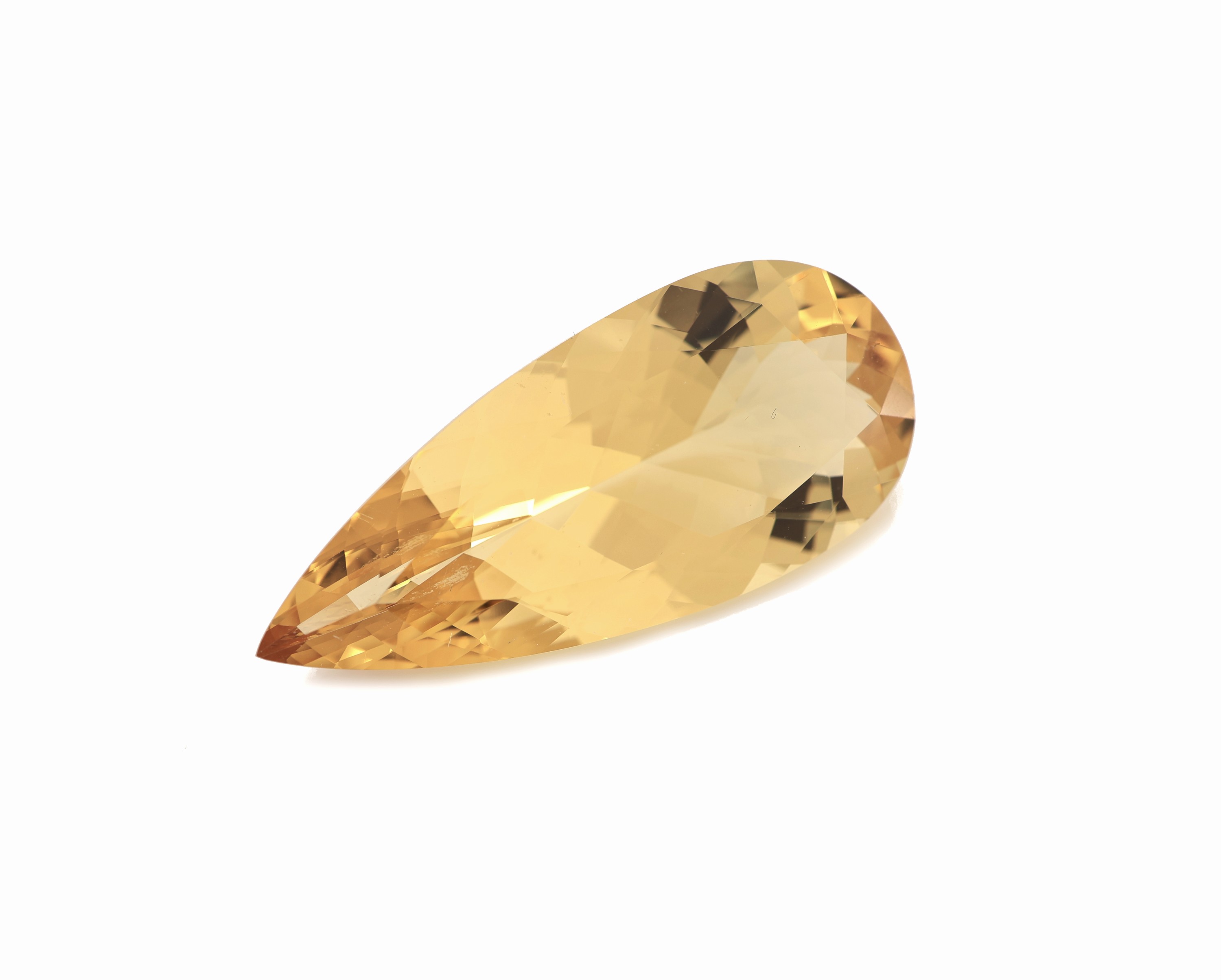 Detail a: Loser Heliodor, ca. 12.91 ct, facett. Tropfen