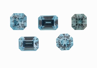 Image Lot 5 lose Zirkone, zus. ca. 9.10 ct, versch. Schliffformen und Größen ...