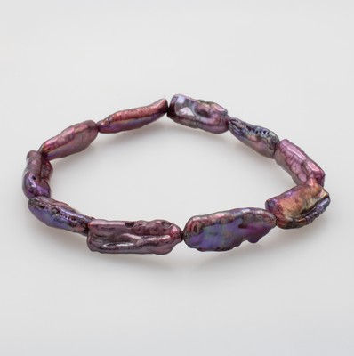Image 26928932 - Elastisches Armband mit Süßwasserzuchtperlen, aubergine Sticks (gef.)