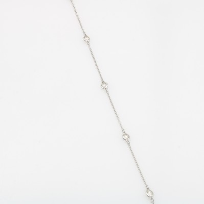 Image Armband mit Brillanten, WG 750/000, 5 Brill.in Zargenfassung zus. ca. 0.20 ct ...