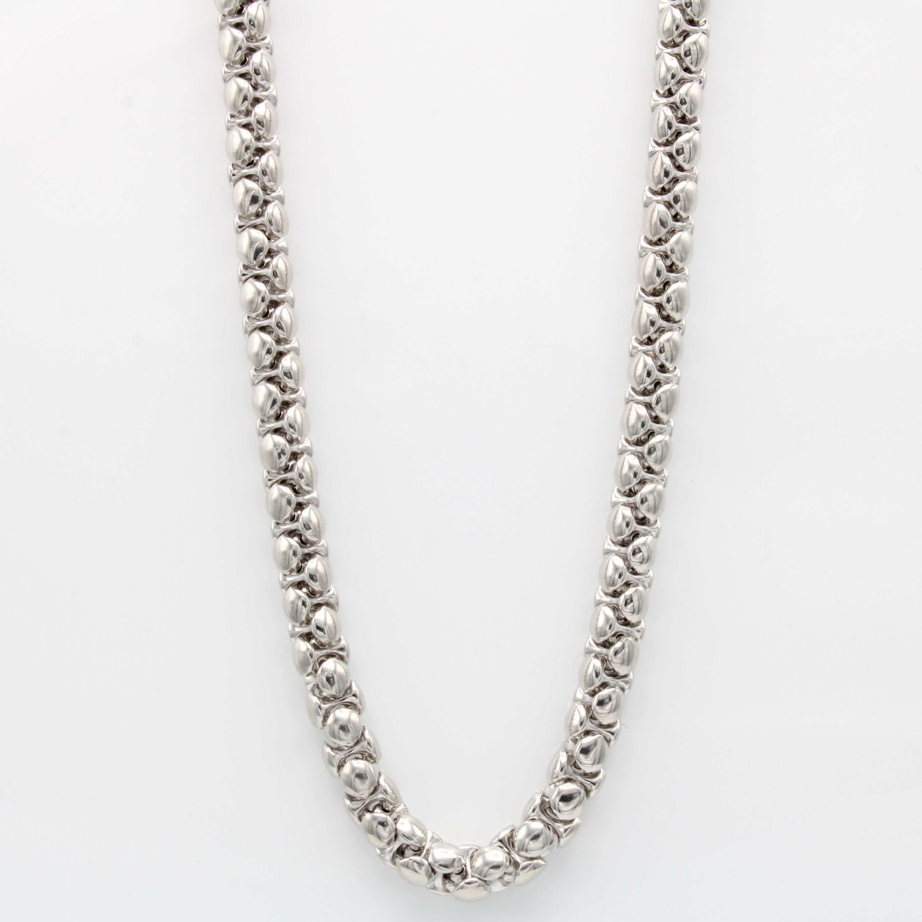 Image 26929192 - Collier im runden Phantasiemuster, WG 585/ 000, mod. Karabinerschl., D. ca. 6 mm, L. ca. ...