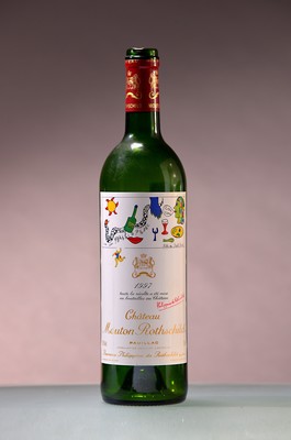 Image 26929149 - Leerflasche 1997 Chateau Mouton Rothschild, Pauillac, Künstleretikett Niki de Saint ...